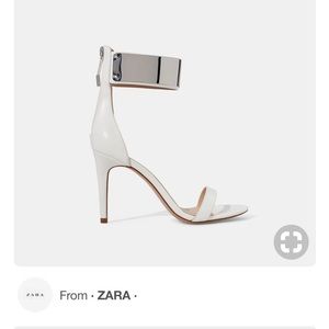 Zara- High Heel Sandal with Metallic Ankle Strap